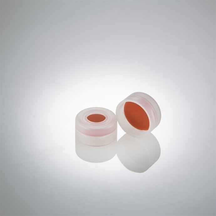 11mm snap cap with orange silicone/clear ptfe septa
