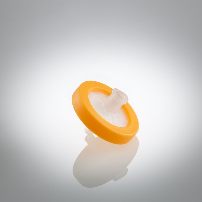 Syringe Filter, PTFE, 25mm*0.45µm, Orange Hydrophobic